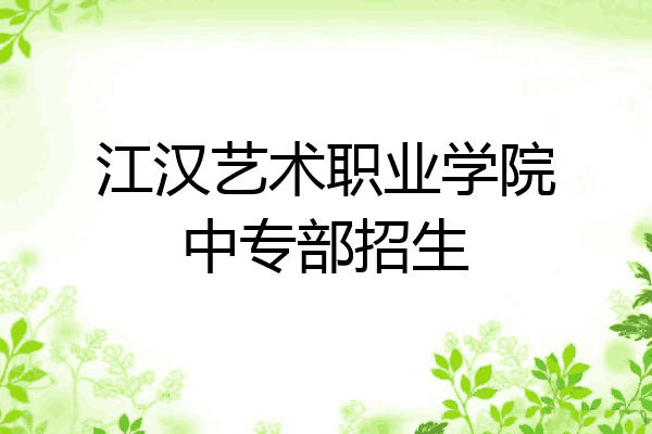 江汉艺术职业学院中专部招生