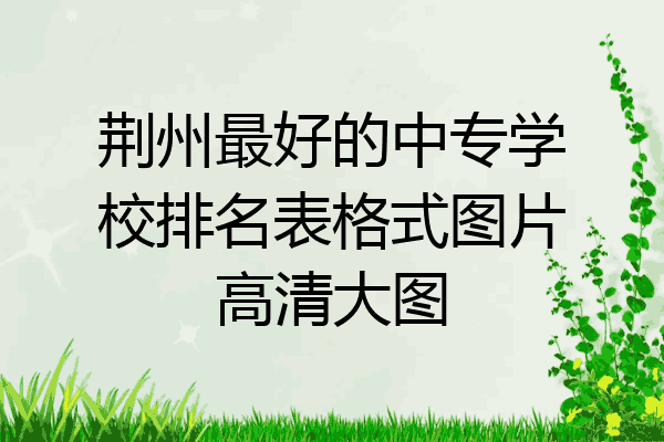 荆州最好的中专学校排名表格式图片高清大图