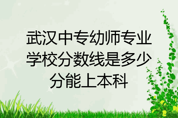 武汉中专幼师专业学校分数线是多少分能上本科