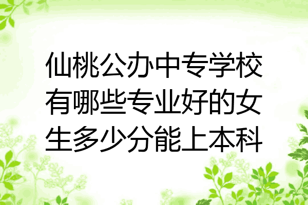 仙桃公办中专学校有哪些专业好的女生多少分能上本科