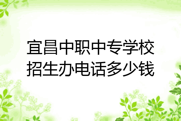 宜昌中职中专学校招生办电话多少钱
