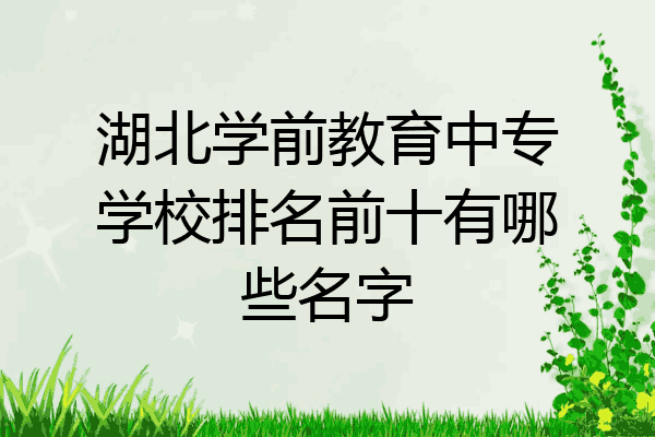 湖北学前教育中专学校排名前十有哪些名字