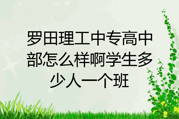 罗田理工中专高中部怎么样啊学生多少人一个班