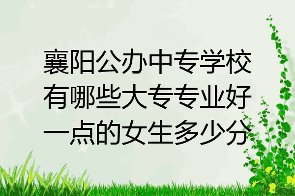 襄阳公办中专学校有哪些大专专业好一点的女生多少分