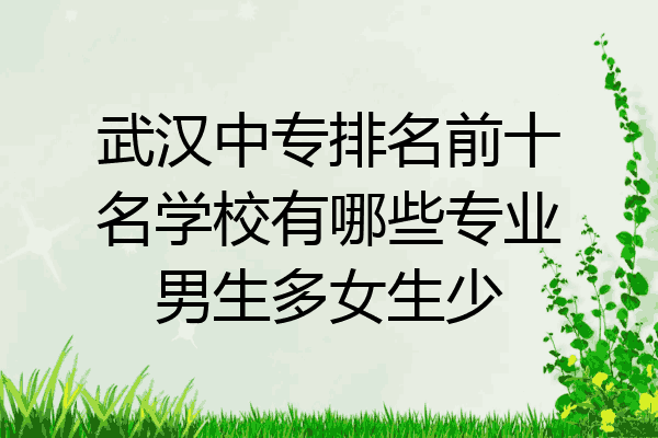 武汉中专排名前十名学校有哪些专业男生多女生少