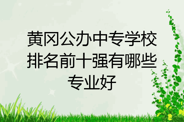 黄冈公办中专学校排名前十强有哪些专业好