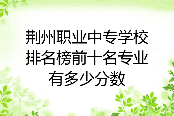 荆州职业中专学校排名榜前十名专业有多少分数