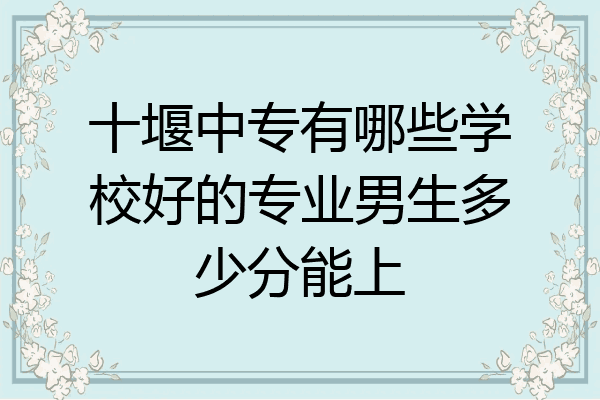 十堰中专有哪些学校好的专业男生多少分能上