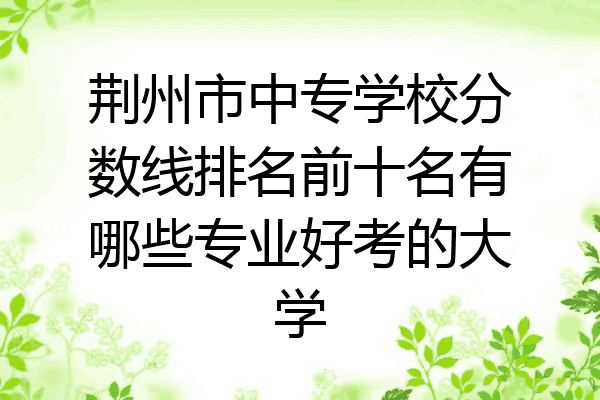 荆州市中专学校分数线排名前十名有哪些专业好考的大学