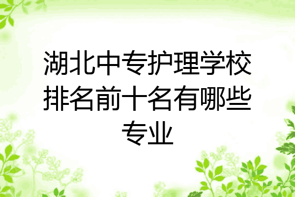 湖北中专护理学校排名前十名有哪些专业