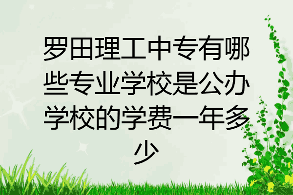 罗田理工中专有哪些专业学校是公办学校的学费一年多少