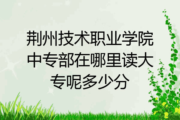荆州技术职业学院中专部在哪里读大专呢多少分