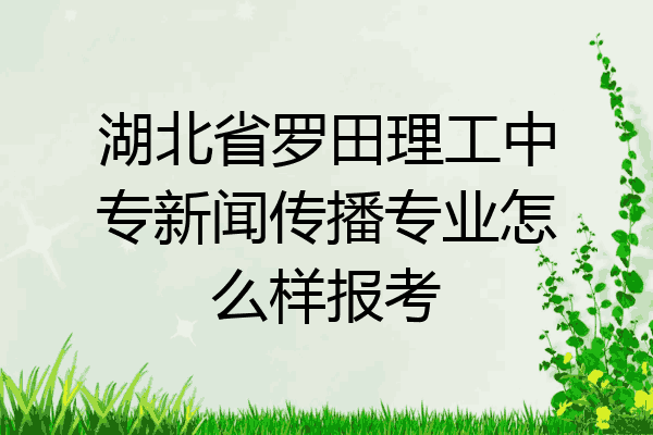 湖北省罗田理工中专新闻传播专业怎么样报考