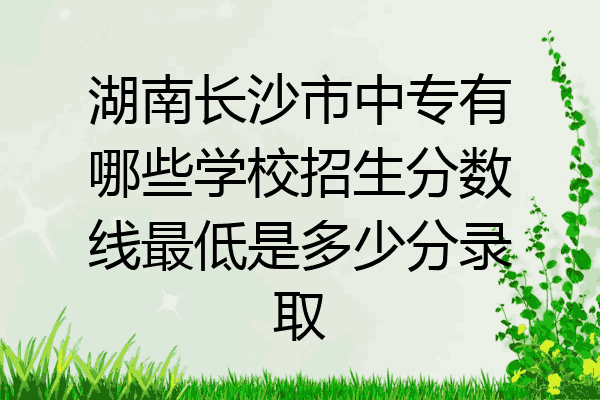 湖南长沙市中专有哪些学校招生分数线最低是多少分录取