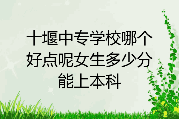 十堰中专学校哪个好点呢女生多少分能上本科