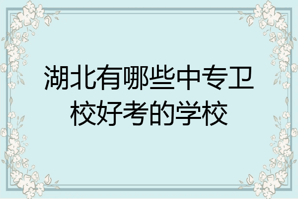 湖北有哪些中专卫校好考的学校