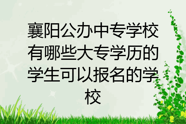 襄阳公办中专学校有哪些大专学历的学生可以报名的学校