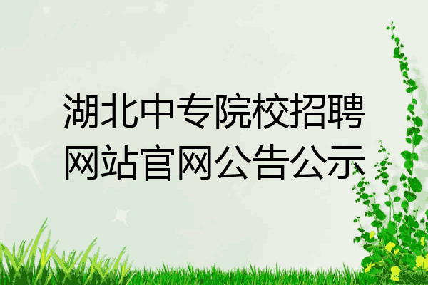 湖北中专院校招聘网站官网公告公示
