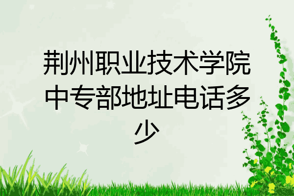 荆州职业技术学院中专部地址电话多少