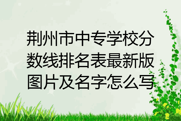 荆州市中专学校分数线排名表最新版图片及名字怎么写