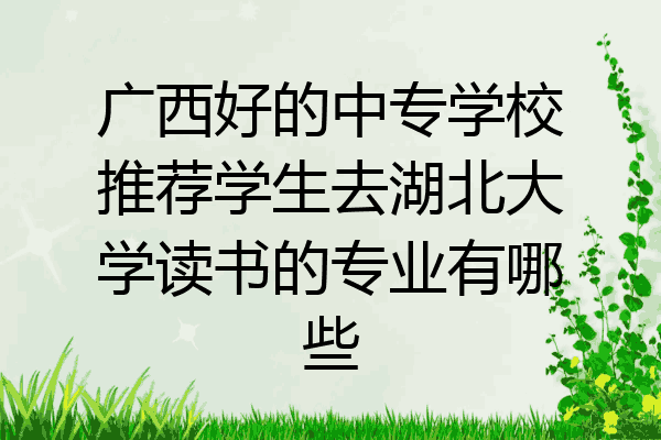 广西好的中专学校推荐学生去湖北大学读书的专业有哪些