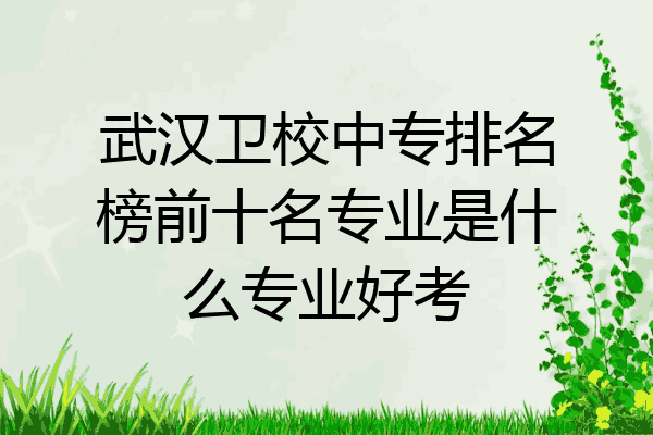 武汉卫校中专排名榜前十名专业是什么专业好考