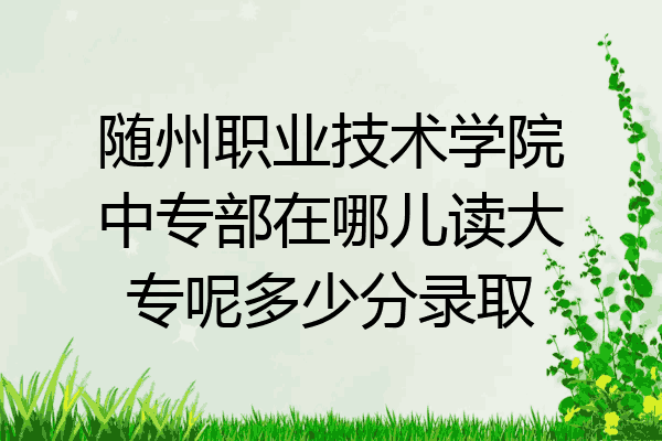 随州职业技术学院中专部在哪儿读大专呢多少分录取