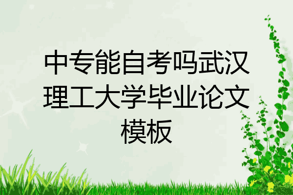 中专能自考吗武汉理工大学毕业论文模板