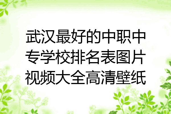 武汉最好的中职中专学校排名表图片视频大全高清壁纸