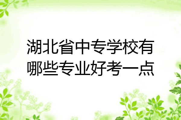 湖北省中专学校有哪些专业好考一点