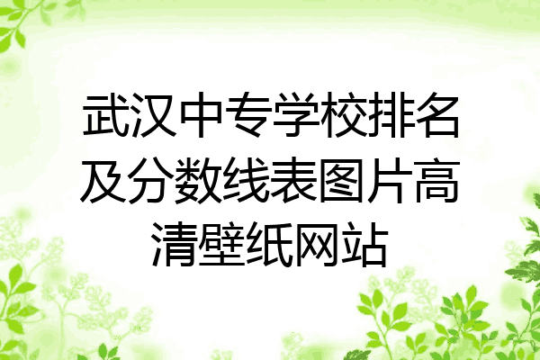 武汉中专学校排名及分数线表图片高清壁纸网站
