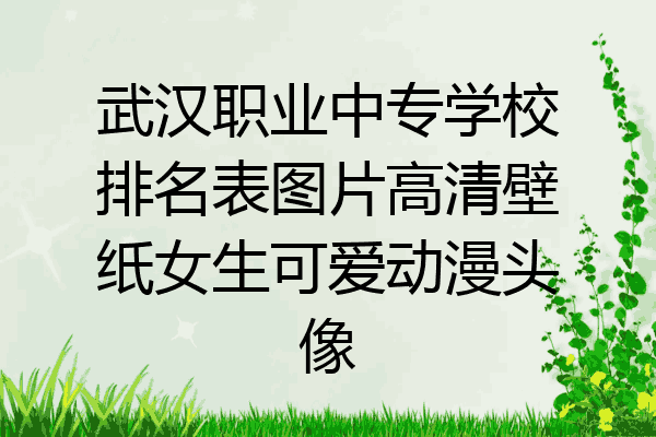 武汉职业中专学校排名表图片高清壁纸女生可爱动漫头像
