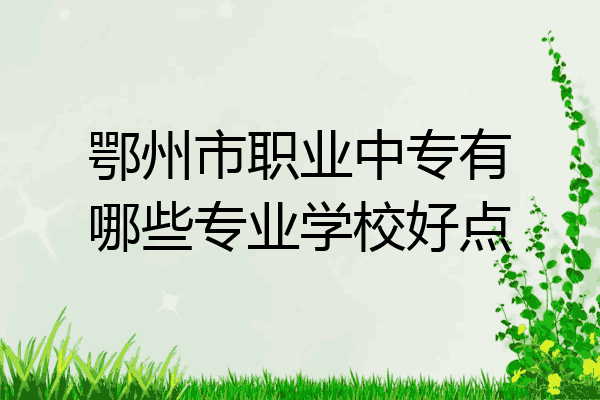 鄂州市职业中专有哪些专业学校好点