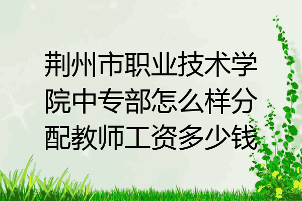 荆州市职业技术学院中专部怎么样分配教师工资多少钱