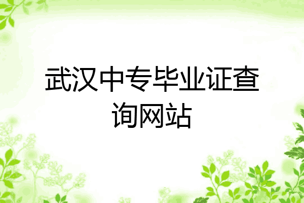 武汉中专毕业证查询网站