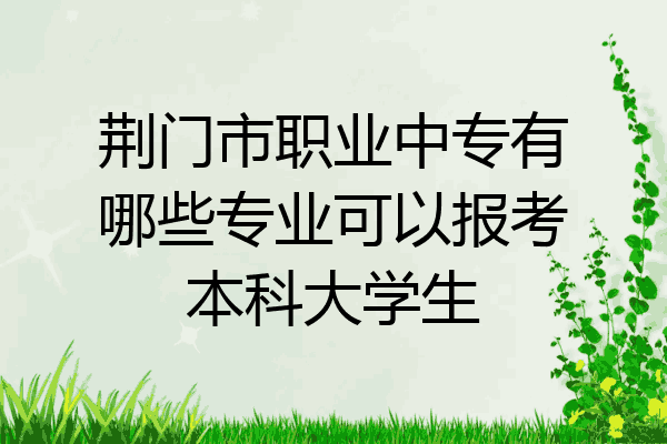 荆门市职业中专有哪些专业可以报考本科大学生