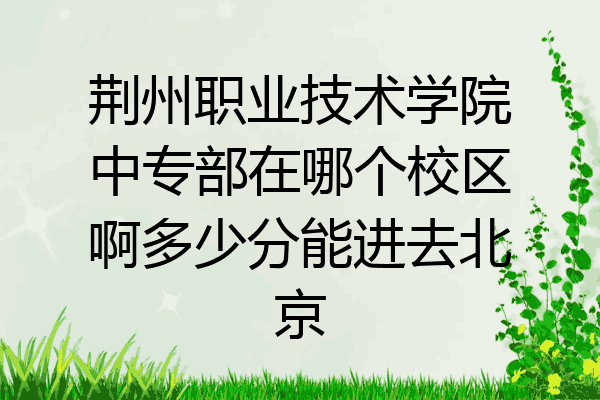 荆州职业技术学院中专部在哪个校区啊多少分能进去北京