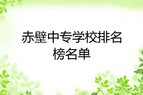 赤壁中专学校排名榜名单