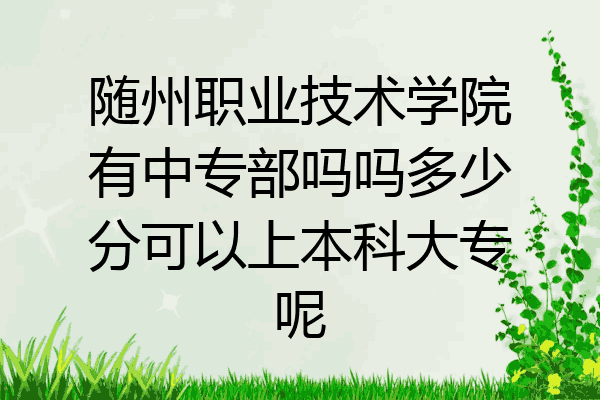 随州职业技术学院有中专部吗吗多少分可以上本科大专呢