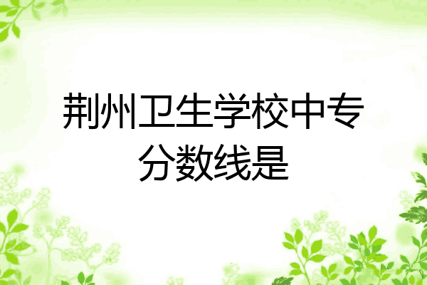 荆州卫生学校中专分数线是