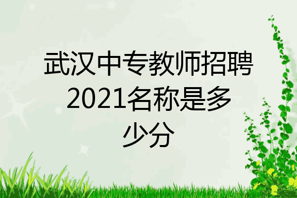 武汉中专教师招聘2021名称是多少分
