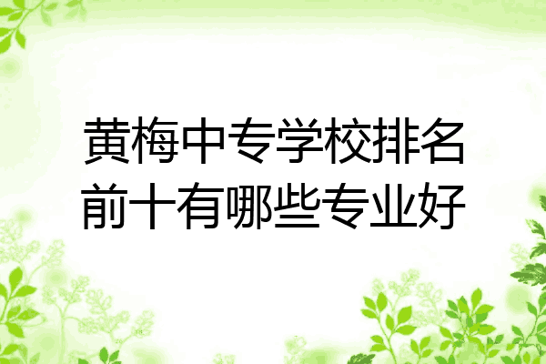 黄梅中专学校排名前十有哪些专业好