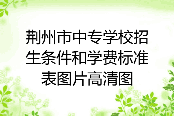 荆州市中专学校招生条件和学费标准表图片高清图