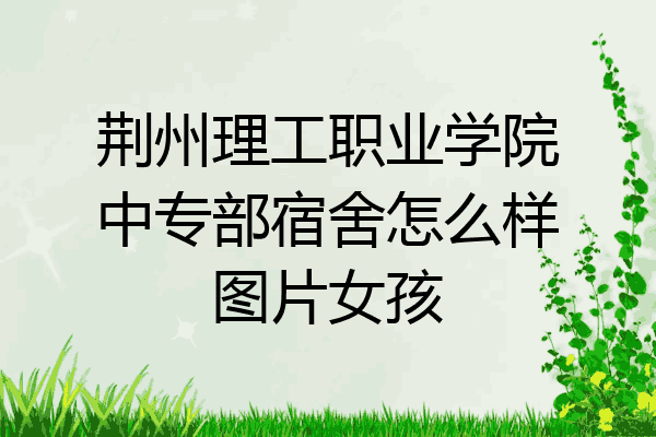 荆州理工职业学院中专部宿舍怎么样图片女孩
