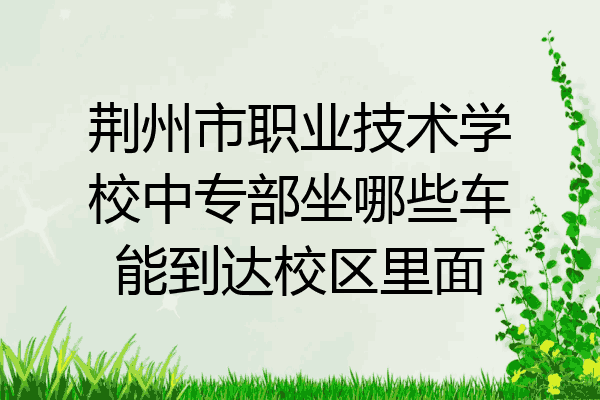 荆州市职业技术学校中专部坐哪些车能到达校区里面
