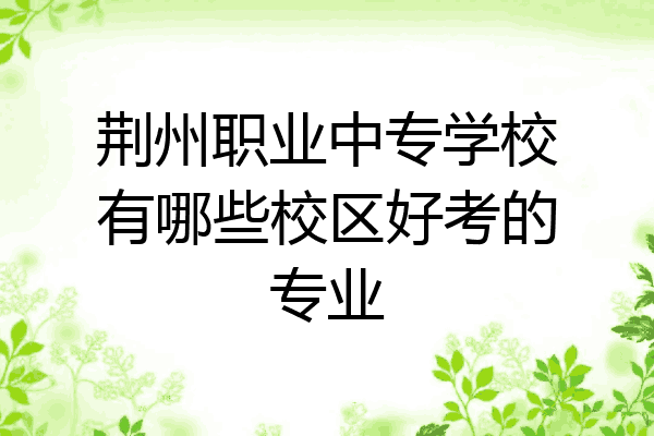 荆州职业中专学校有哪些校区好考的专业