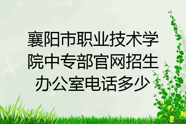 襄阳市职业技术学院中专部官网招生办公室电话多少