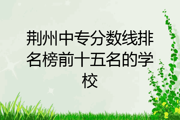荆州中专分数线排名榜前十五名的学校