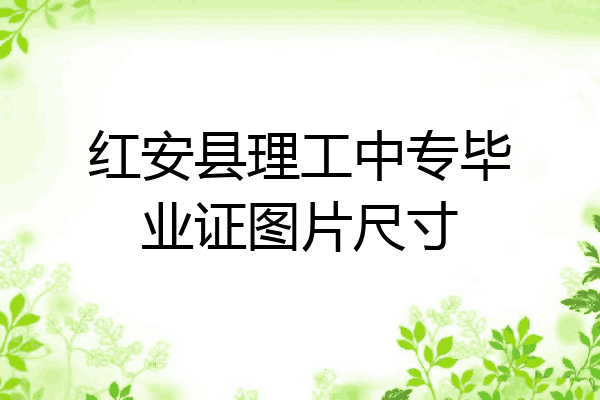 红安县理工中专毕业证图片尺寸