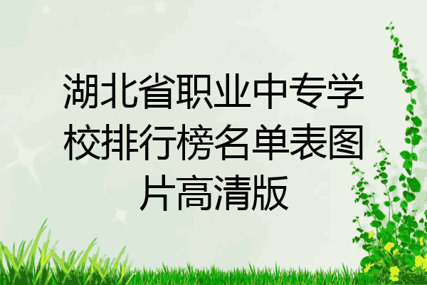 湖北省职业中专学校排行榜名单表图片高清版